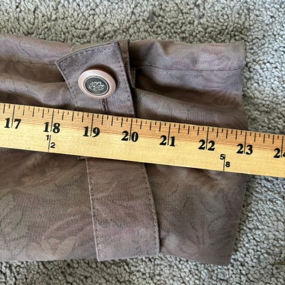 Vintage London Fog Waterproof Floral Trench Coat Sz 12P Beige Wool Lined - Picture 8 of 12